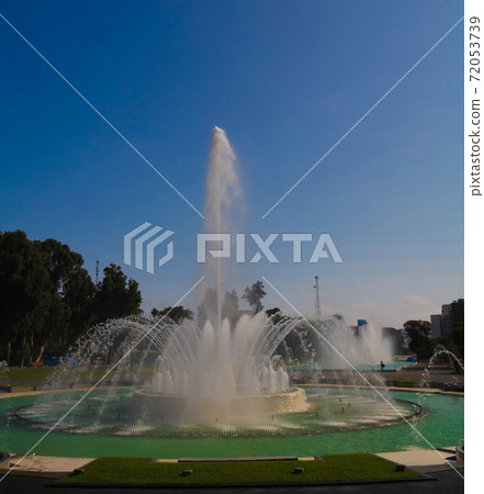 View to fountain in reservation park, Lima, Peru View to fountain in reservation park, Lima, Peru 72053739