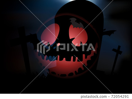 Creative design for Happy Halloween background vector.illustration 72054291