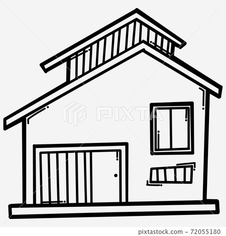 House building doodle vector icon. Drawing sketch illustration hand drawn line eps10 House building doodle vector icon. Drawing sketch illustration hand drawn line eps10 72055180
