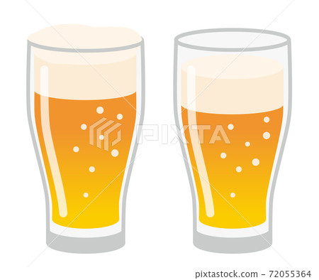 Simple Illustration Of Glass Beer White Stock Illustration