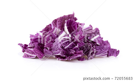 slice purple chinese cabbage isolated on white background slice purple chinese cabbage isolated on white background 72055683