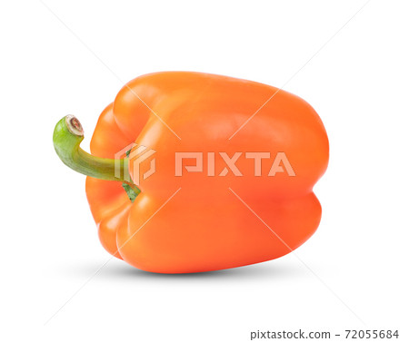 orange pepper on white background 72055684