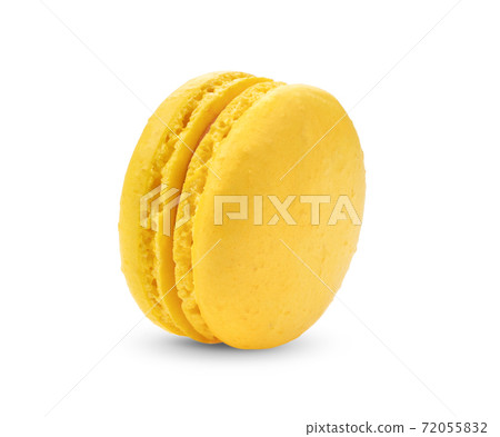 colorful macaroons on white background 72055832