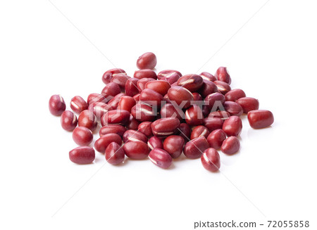 Azuki Bean or Red Bean Seeds on white background 72055858