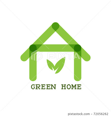 Green Home Eco concept icon - Stock Illustration [72056262] - PIXTA