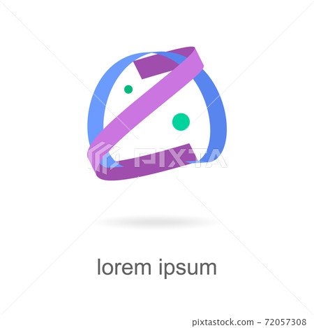 trendy abstract, vibrant and colorful icon, element logo. 72057308