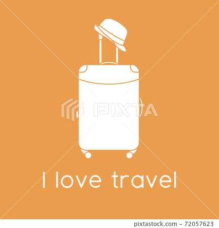 Vector illustration Suitcase Sun hat Travel Summer Vector illustration Suitcase Sun hat Travel Summer 72057623