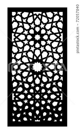 Laser cut vector panel, screen, fence, divider. Cnc decorative pattern, jali design, interior element. Islamic , arabic laser cut . Shade screen, privacy fence template 72057840