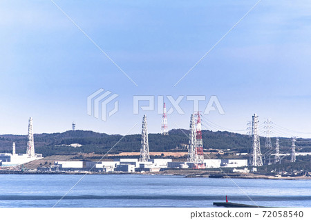 從北陸高速公路米山服務區（上線）看到的柏崎K輪核電站 72058540