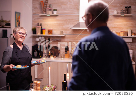 Elderly wife smiling Elderly wife smiling 72058550