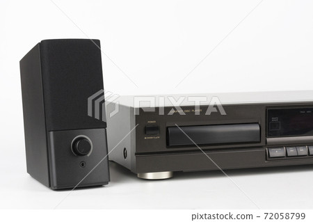 CD Player Stereo Hi-fi and stereo speaker.  High-end audio equipment on white background. 72058799