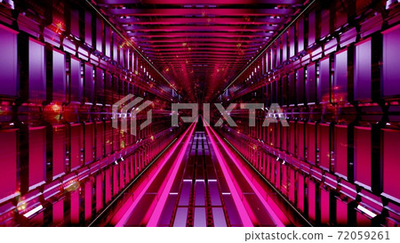 Cool futuristic science fiction tunnel 3d... - Stock Illustration  [72059261] - PIXTA