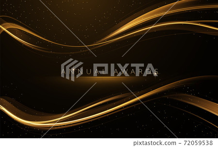 Award nomination ceremony luxury background with golden glitter sparkles 72059538