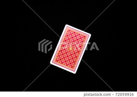 Playing cards back side black background 72059916