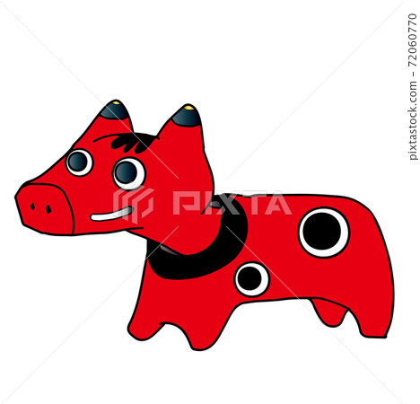 Simple red beko illustration Simple red beko illustration 72060770
