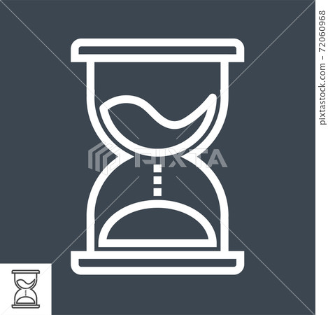Hourglass Thin Line Vector Icon Hourglass Thin Line Vector Icon 72060968