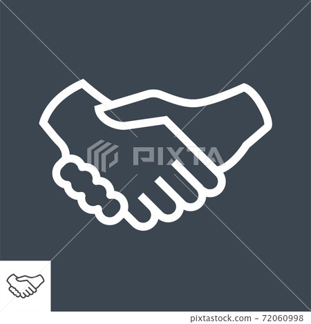 Handshake Related Vector Line Icon. 72060998