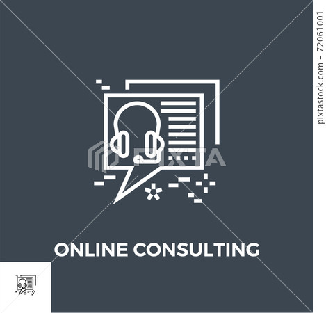Online Consulting Line Icon Online Consulting Line Icon 72061001