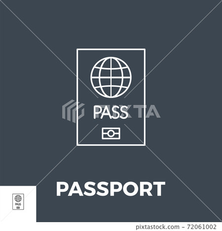 Passport Related Vector Line Icon. Passport Related Vector Line Icon. 72061002
