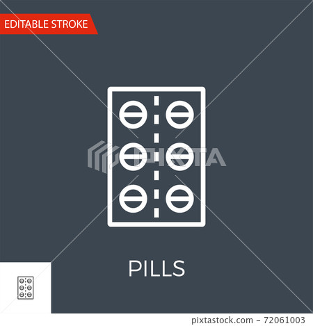 Pills Vector Icon Pills Vector Icon 72061003