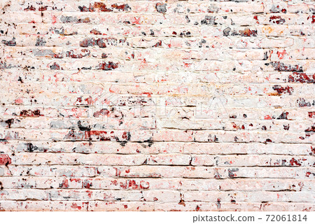 Texture of a brick wall with cracks and scratches which can be used as a background Texture of a brick wall with cracks and scratches which can be used as a background 72061814