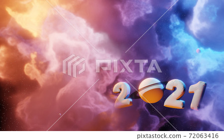 Nebula and galaxies in space. Abstract cosmos 2021 concept background Nebula and galaxies in space. Abstract cosmos 2021 concept background 72063416