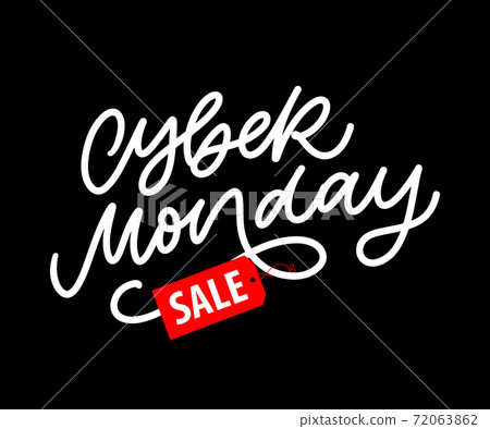 Cyber Monday Vector lettering calligraphy text brush Cyber Monday Vector lettering calligraphy text brush 72063862