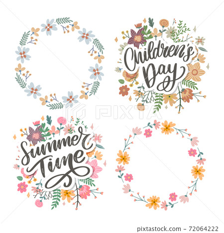 happy children's day, cute vector greeting card with funny letters in scandinavian style and cartoon landscape happy children's day, cute vector greeting card with funny letters in scandinavian style and cartoon landscape 72064222
