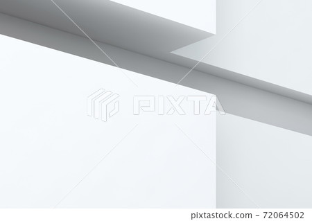 Abstract white architectural background, 3d render Abstract white architectural background, 3d render 72064502