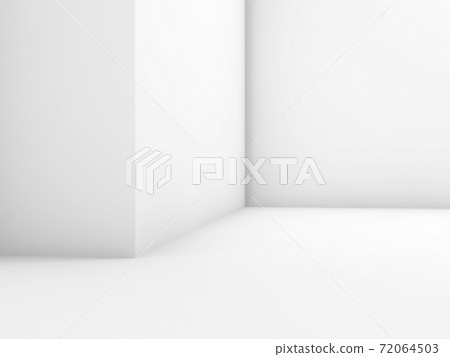 Abstract empty white interior fragment, minimal 3d Abstract empty white interior fragment, minimal 3d 72064503