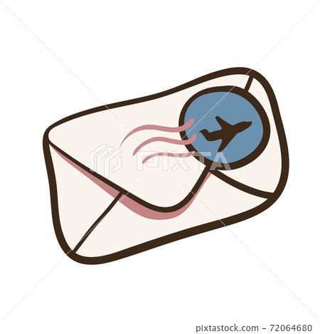 letter with a stamp and an air express delivery 72064680
