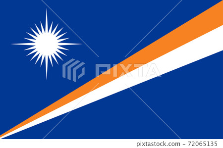 Marshall island flag official republic symbol icon. National marshall flag illustration 72065135