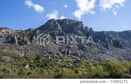 Demerdzhi mountain in Alushta, Republic of Crimea, Russia. Clear Sunny day on October 3, 2020 Demerdzhi mountain in Alushta, Republic of Crimea, Russia. Clear Sunny day on October 3, 2020 72065271