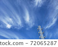 Blue sky and power transmission tower 72065287