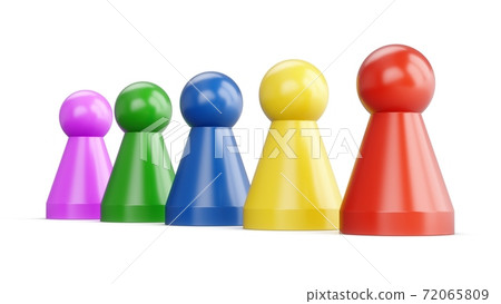 3D Rendering Game figures isolated on white background 3D Rendering Game figures isolated on white background 72065809