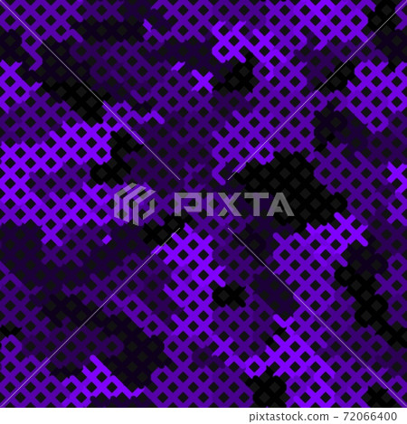 Purple Camouflage Seamless Pattern. Glowing Color Seamless Camouflage Net Purple Camouflage Seamless Pattern. Glowing Color Seamless Camouflage Net 72066400