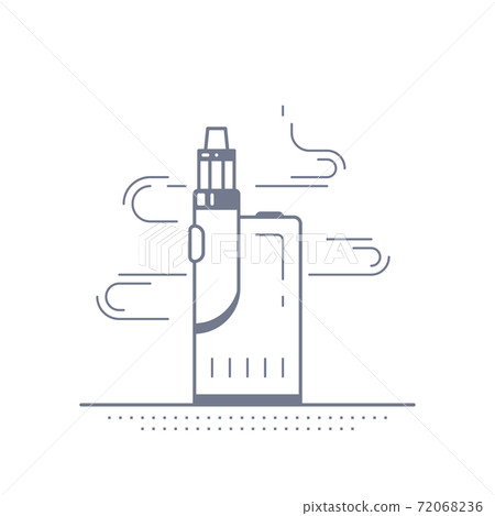 Vaping box device kit and mod on white background - Stock Illustration ...