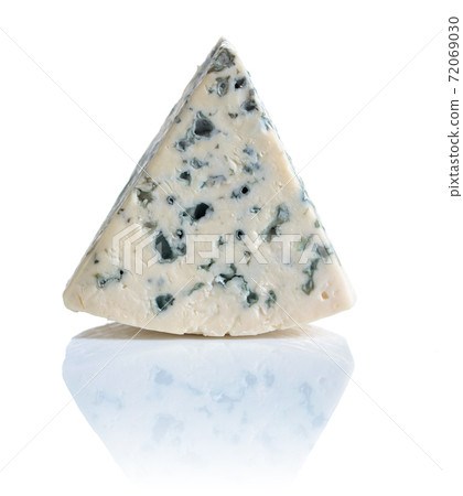 Soft blue cheese with mold isolated on white background. Soft blue cheese with mold isolated on white background. 72069030