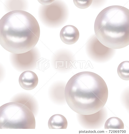 Shiny natural white pearl pattern. Vector -插圖素材 [72069700] - PIXTA圖庫