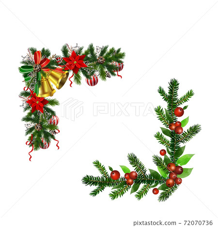 Christmas Holly brunches decoration vector Christmas Holly brunches decoration vector 72070736