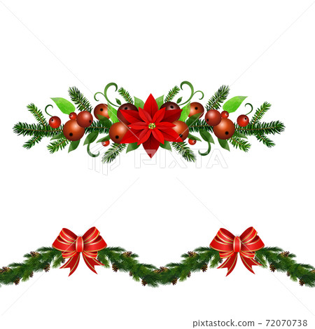 Christmas Holly brunches decoration vector Christmas Holly brunches decoration vector 72070738