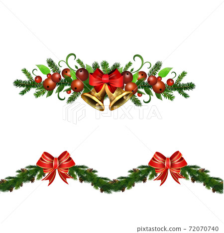 Christmas Holly brunches decoration vector Christmas Holly brunches decoration vector 72070740