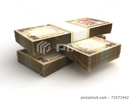 Stack of Indian Rupee 72071942