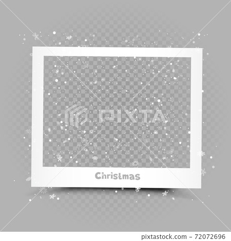 Christmas photography frame with blowing snow Christmas photography frame with blowing snow 72072696