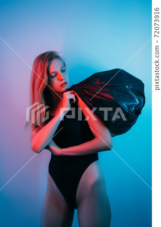 art portrait heavy burden tired woman carrying bag art portrait heavy burden tired woman carrying bag 72073916