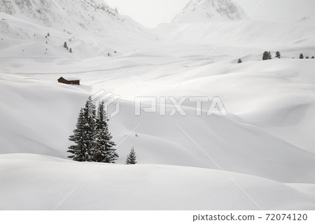 Winter Mountains Landscape in the Alps Winter Mountains Landscape in the Alps 72074120