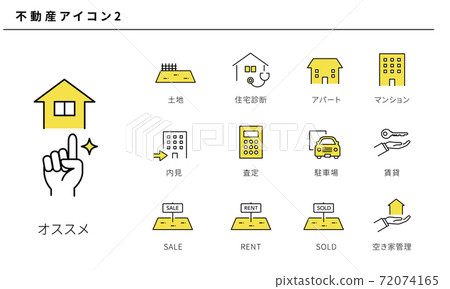 Set of simple real estate icons 2 72074165