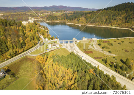 Aerial panorama of Niedzica 72076301
