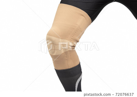 bandage for fixing the injured knee of the leg. medicine and sports. limb injury treatment 72076637