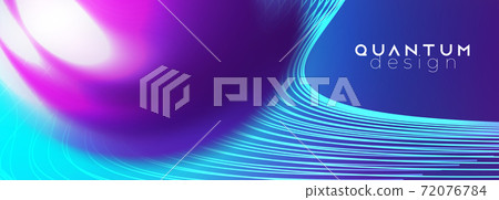 Techno futuristic twisted hi-tech background vector 72076784